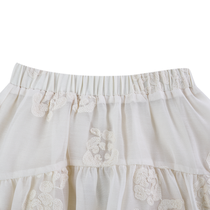 Kubwa Skirt | Warm White Blossom
