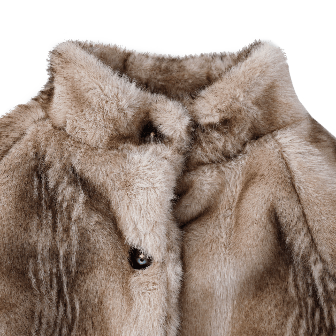 Mila Jacket | Soft Taupe Striped Teddy