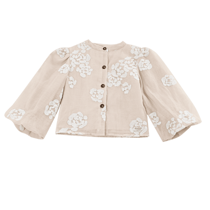 Opali Blouse | Soft Powder - White Blossom