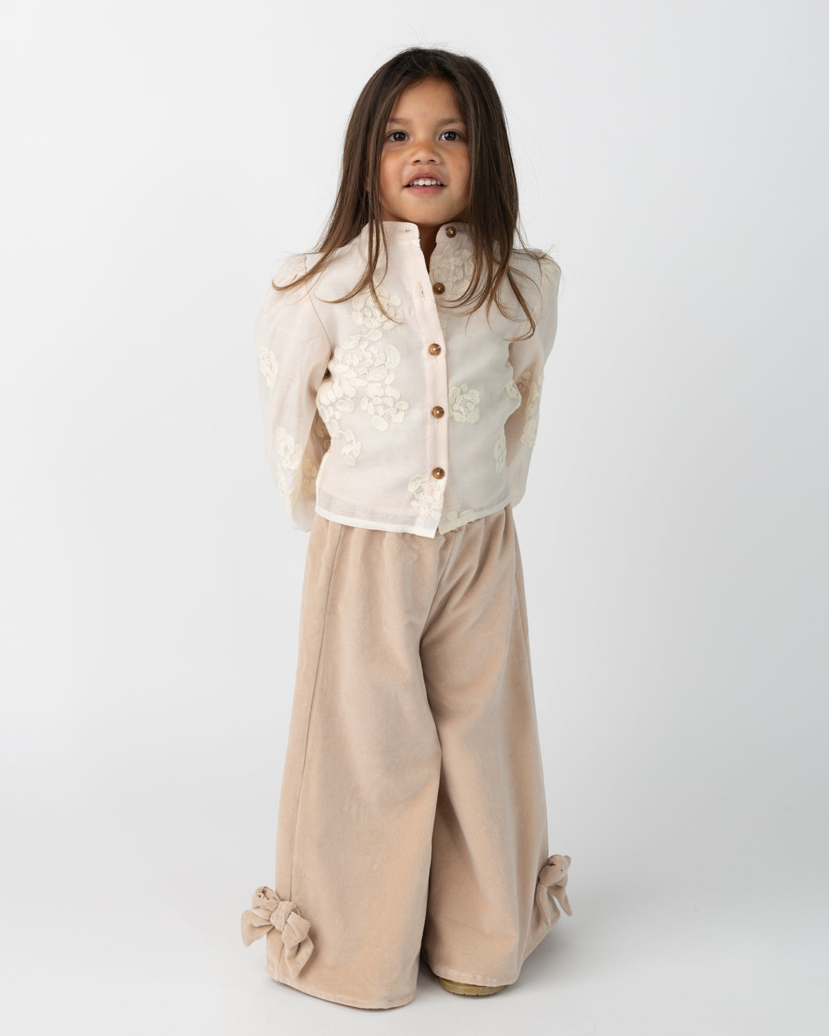 Opali Blouse | Soft Powder - White Blossom