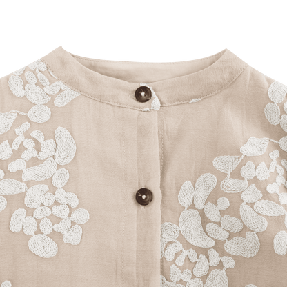 Opali Blouse | Soft Powder - White Blossom