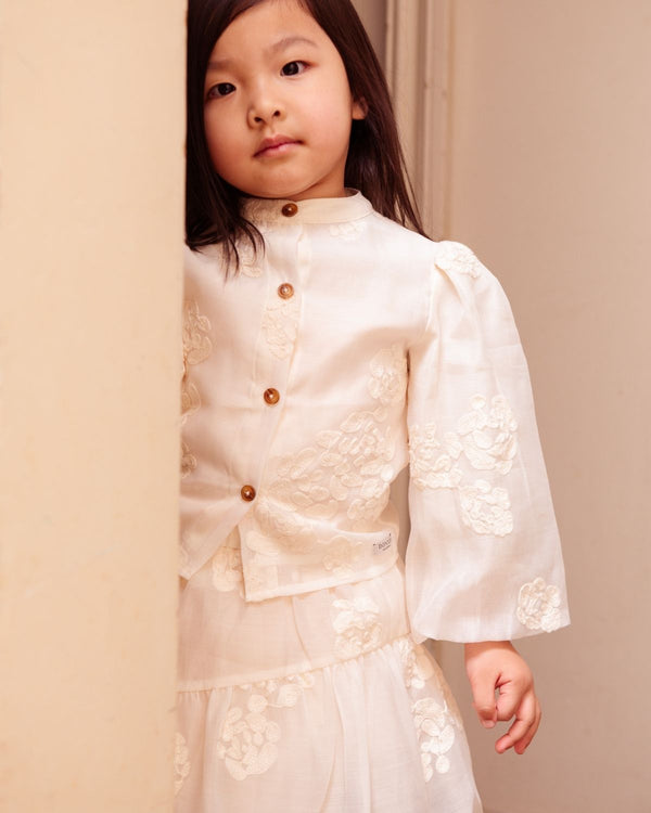 Opali Blouse | Warm White Blossom