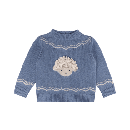 Selwyn Merino Wool Sweater | Lammy | Vintage Blue Melange