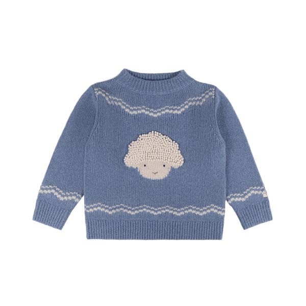 Selwyn Merino Wool Sweater | Lammy | Vintage Blue Melange