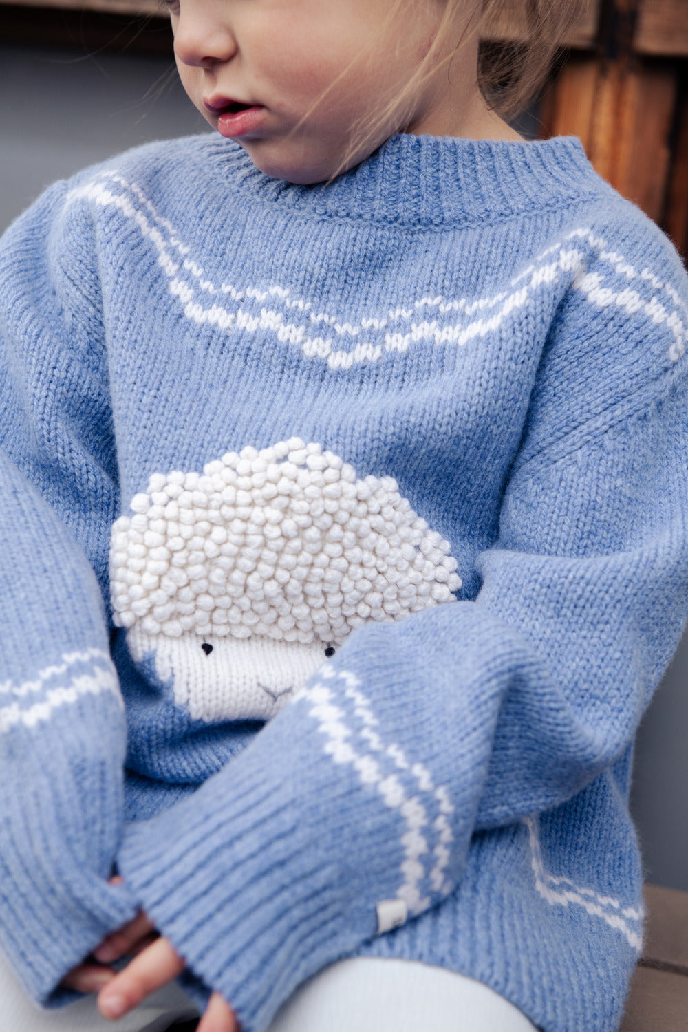 Selwyn Merino Wool Sweater | Lammy | Vintage Blue Melange