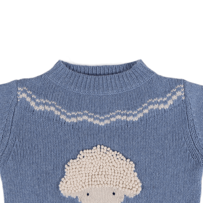 Selwyn Merino Wool Sweater | Lammy | Vintage Blue Melange