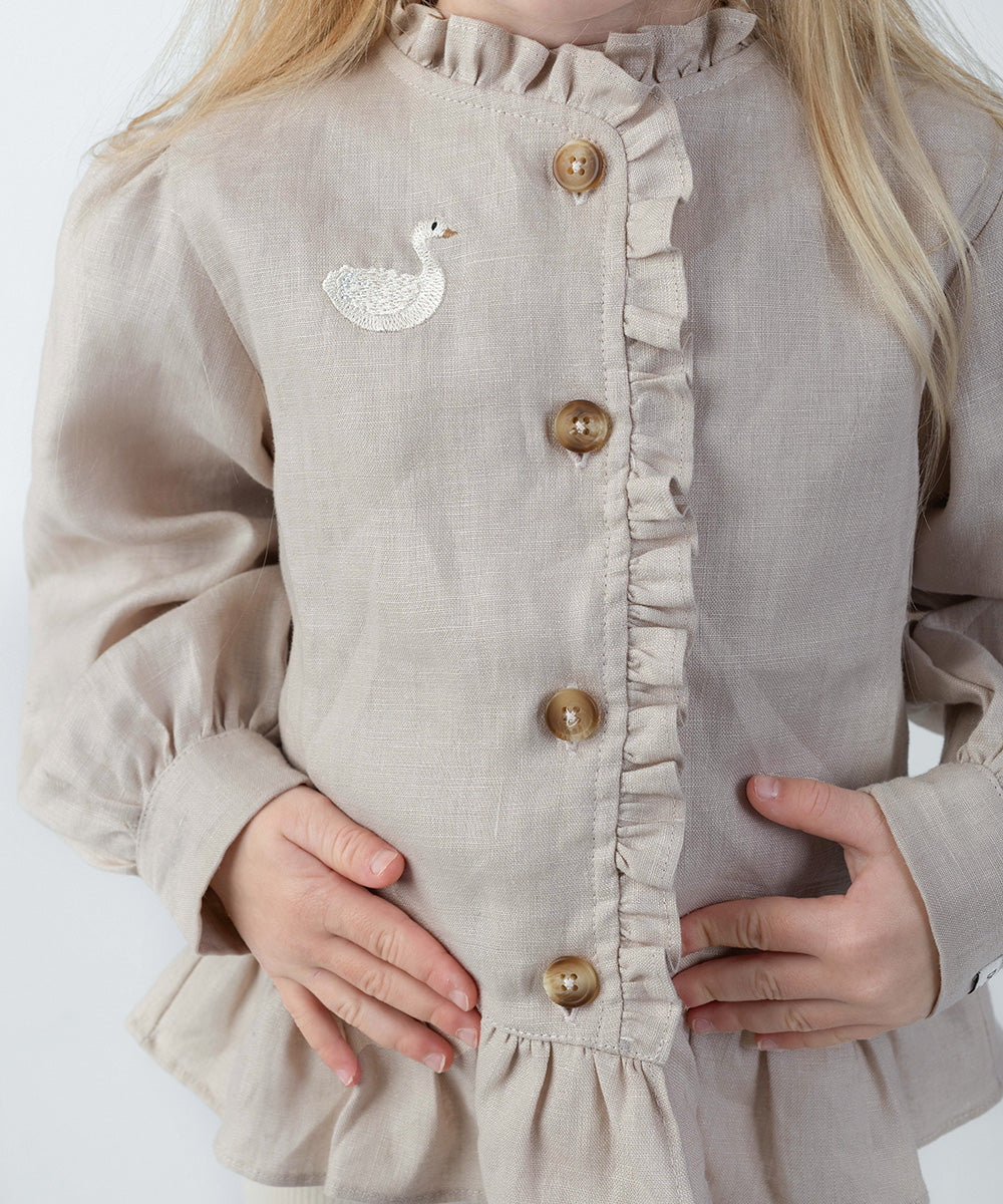Siles Blouse | Swan | Soft Taupe