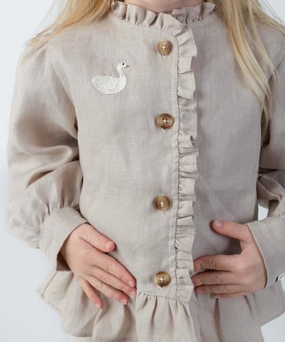 Siles Blouse | Swan | Soft Taupe