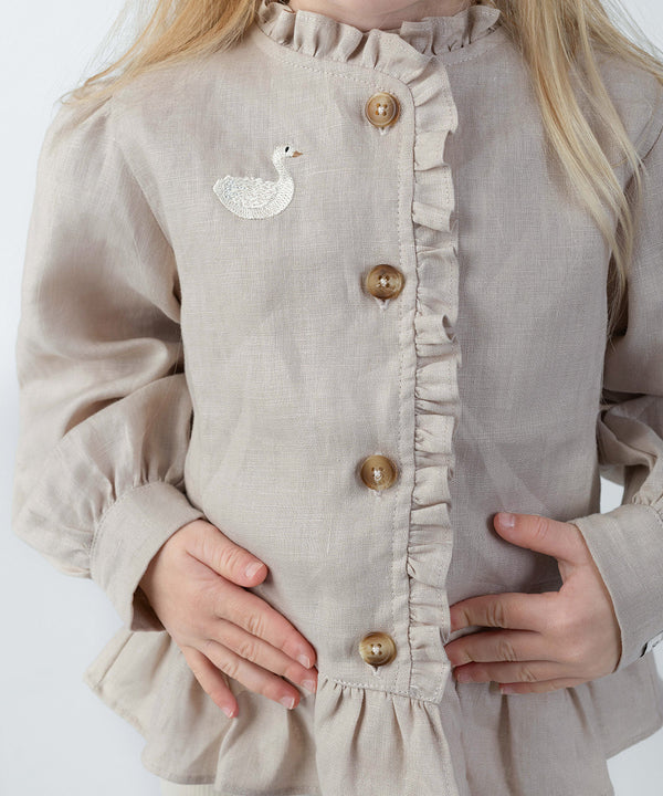 Siles Blouse | Swan | Soft Taupe
