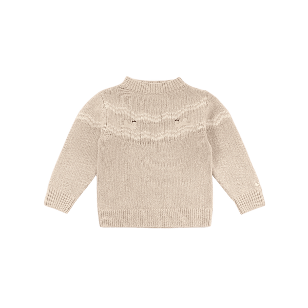 Yohana Merino Wool Sweater | Arctic Hares | Lavender Brown Melange