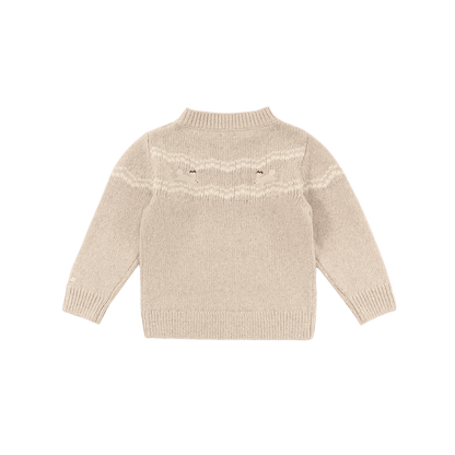 Yohana Merino Wool Sweater | Arctic Hares | Lavender Brown Melange