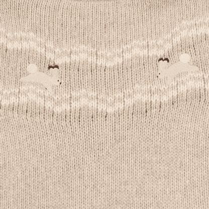 Yohana Merino Wool Sweater | Arctic Hares | Lavender Brown Melange