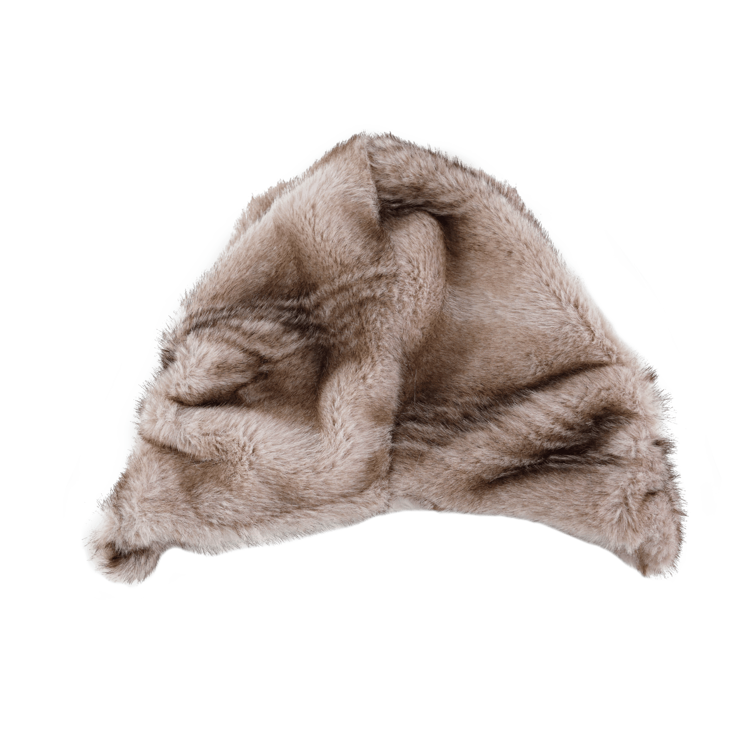 Evangeline Hat | Soft Taupe Striped Teddy