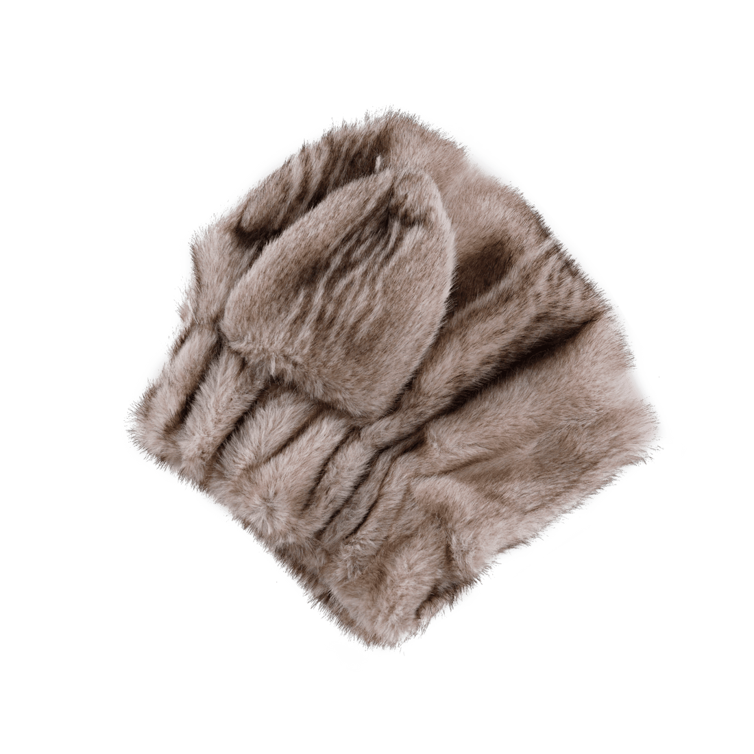 Evangeline Hat | Soft Taupe Striped Teddy