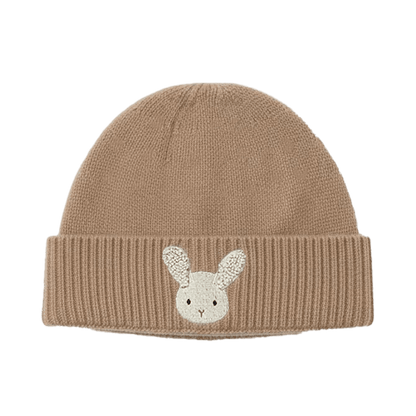 Evaran Merino Wool Hat | Fluffy Bunny | Hazelnut