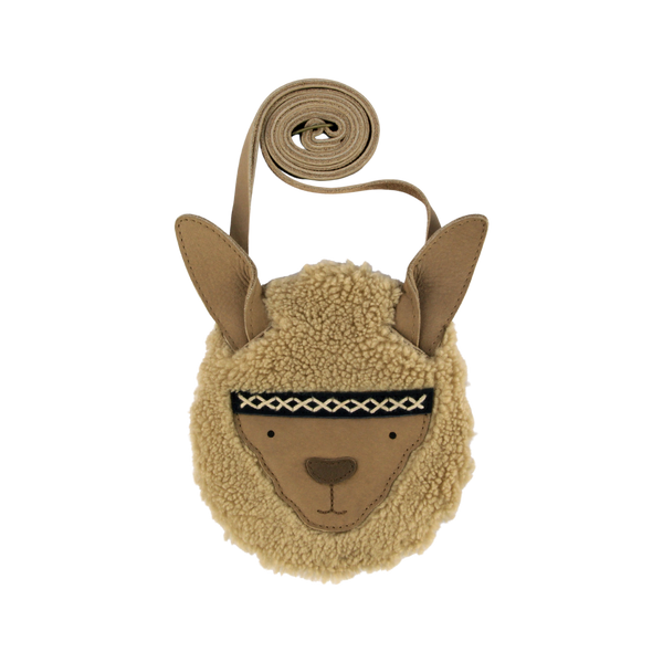 Britta Exclusive Purse | Alpaca | Beige Curly Faux Fur
