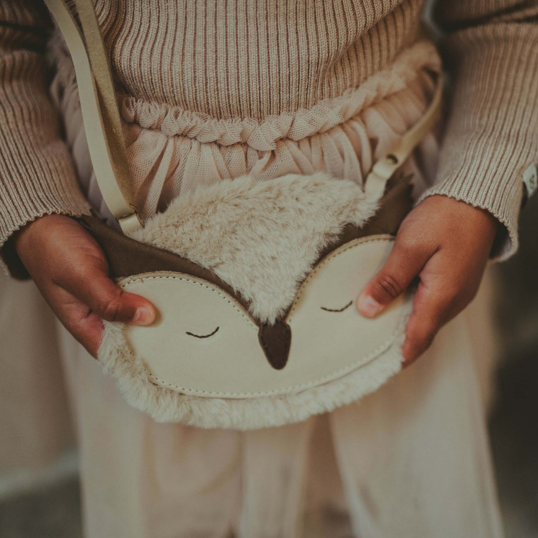 Britta Exclusive Purse | Owl | Ivory Classic Leather