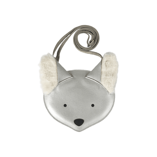 Britta Exclusive Purse | Polar Fox | Silver Grey Metallic Leather