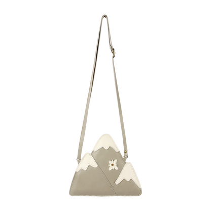 Toto Purse | Snowy Mountains | Light Stone Leather