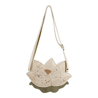 Toto Purse | Water Lily | Cream Metallic Suede