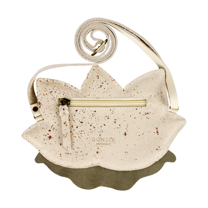 Toto Purse | Water Lily | Cream Metallic Suede