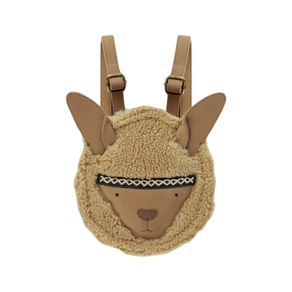 Kapi Exclusive Backpack | Alpaca | Beige Curly Faux Fur