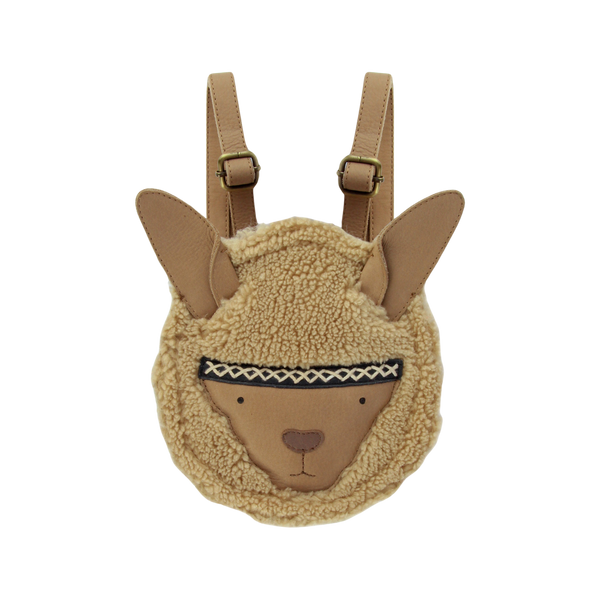Kapi Exclusive Backpack | Alpaca | Beige Curly Faux Fur