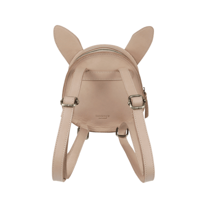 Kapi Exclusive Backpack | Fluffy Bunny | Light Rust Leather