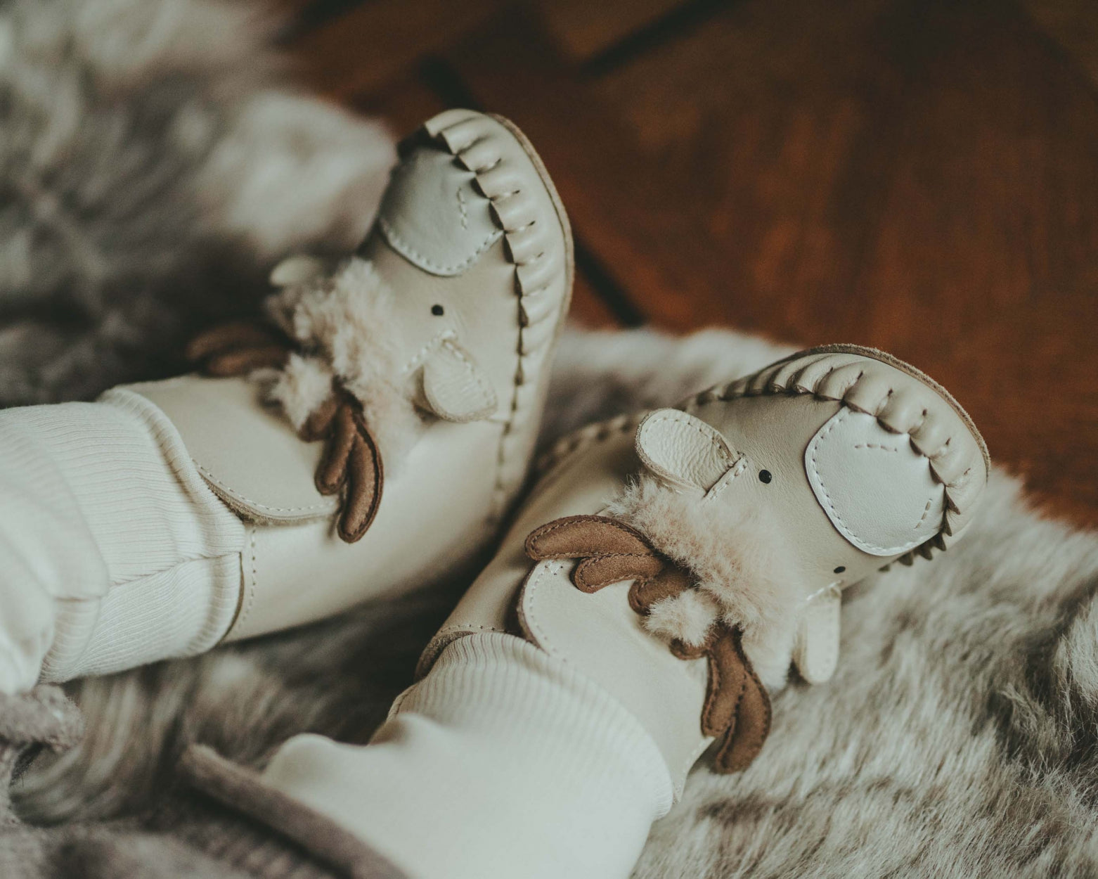 Kapi Exclusive Booties | Reindeer | Ivory Classic Leather