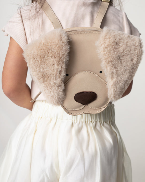 Kapi Exclusive Backpack | Golden Retriever | Ivory Classic Leather