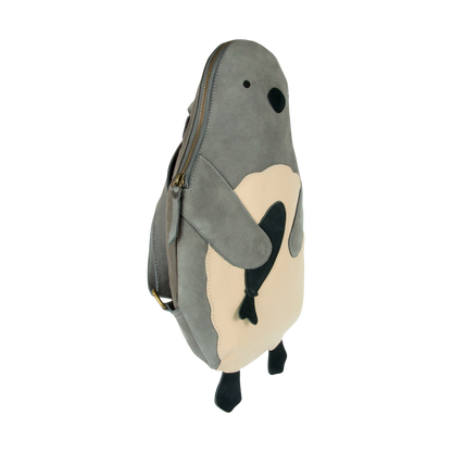 Benjie Schoolbag | Penguin | Grey Nubuck