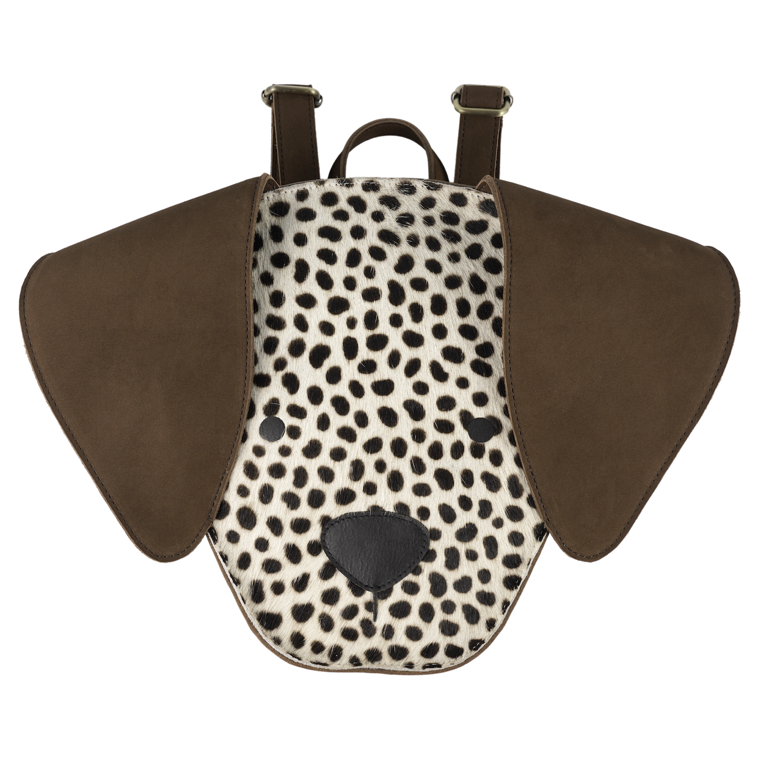 Umi Schoolbag | Dalmatian | Black Spotted Cow Hair