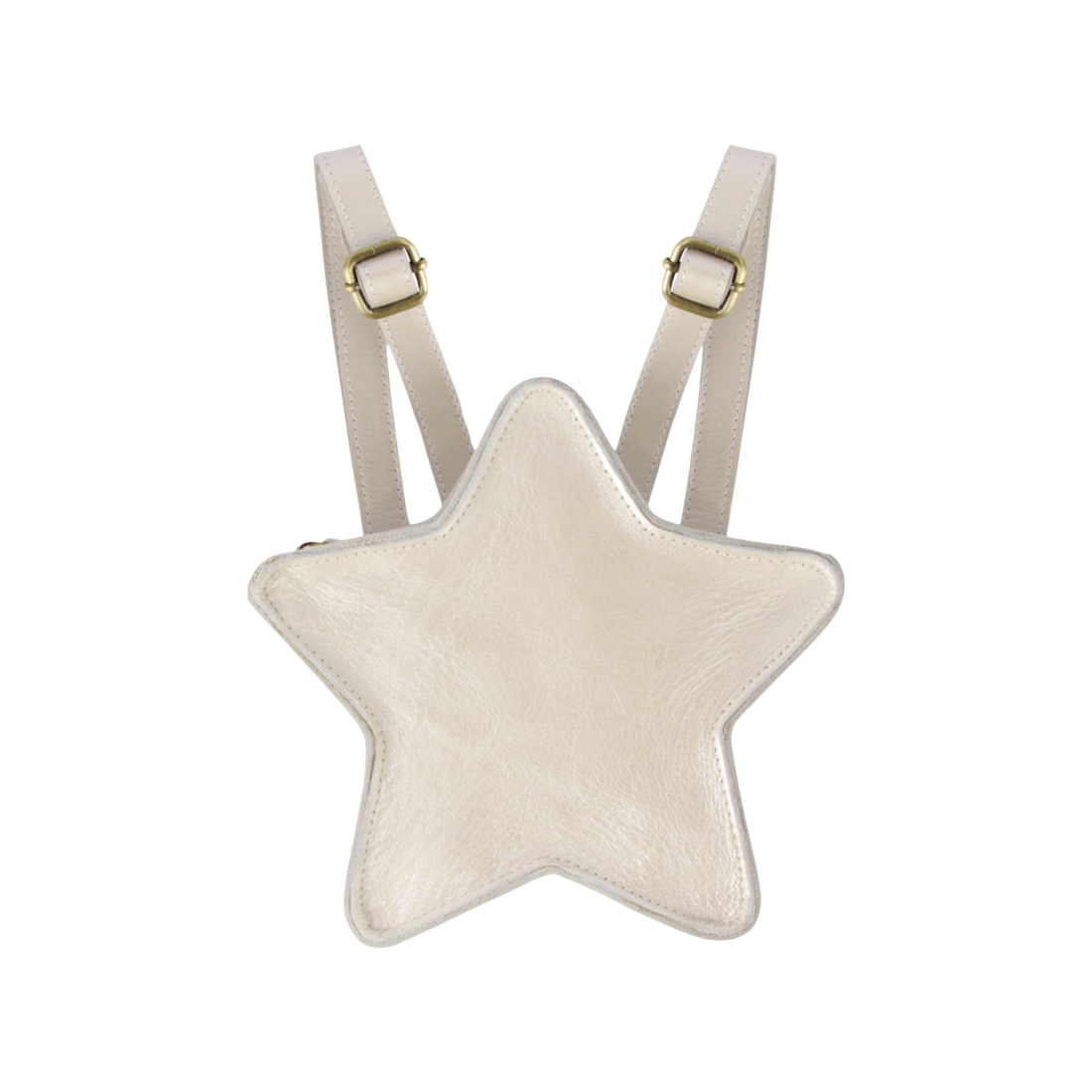 Roxi Backpack | Star | Off White Metallic Leather
