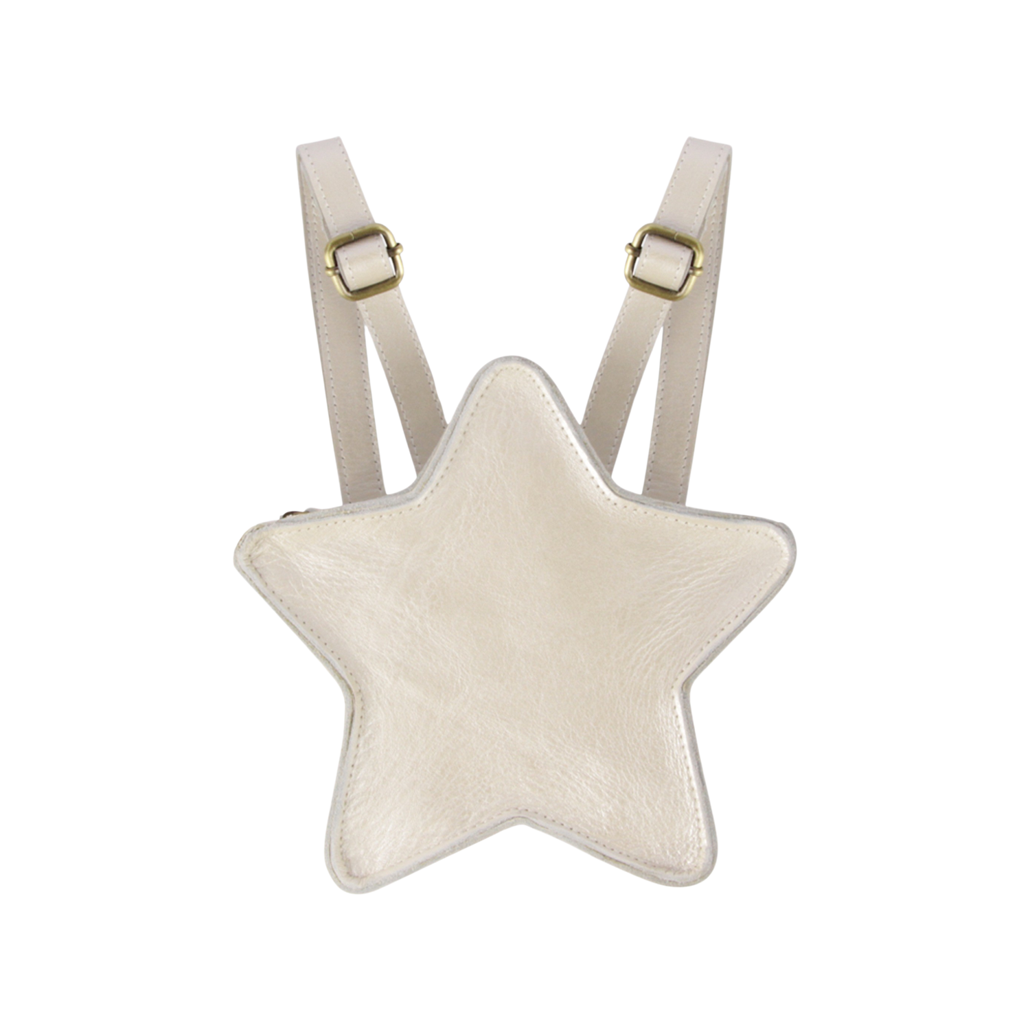Roxi Backpack | Star | Off White Metallic Leather