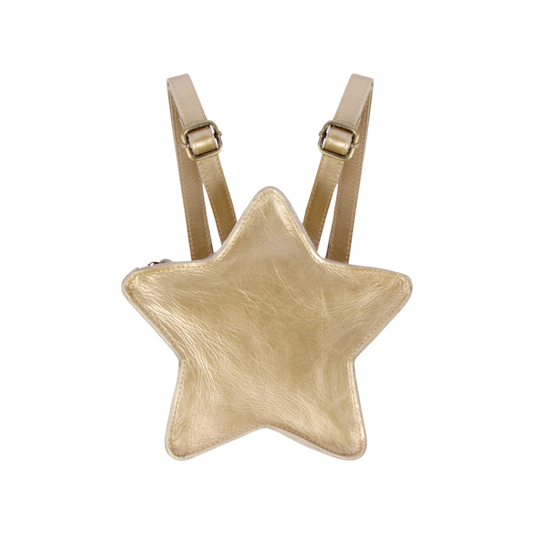 Roxi Backpack | Star | Champagne Metallic Leather
