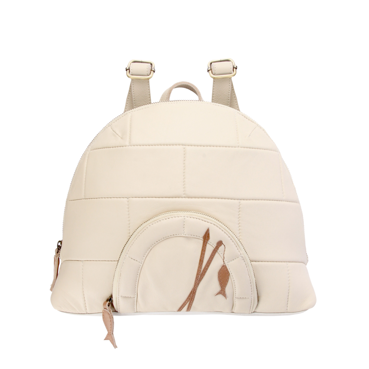 Kimo Schoolbag | Iglo | Cream Leather