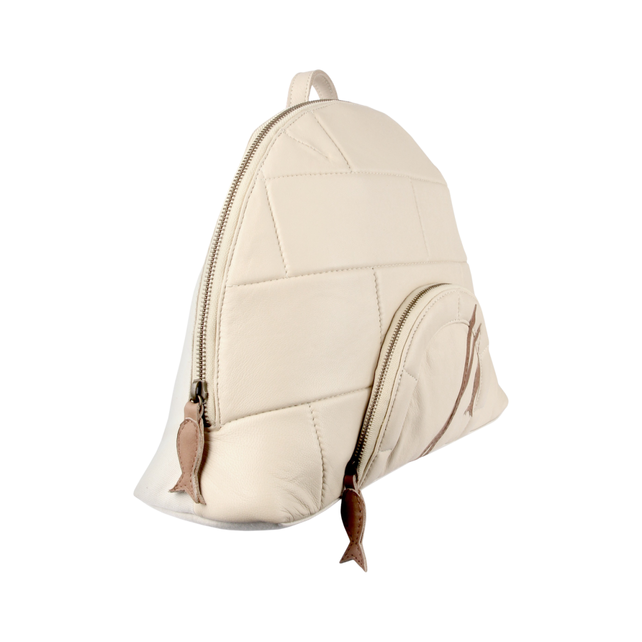 Kimo Schoolbag | Iglo | Cream Leather