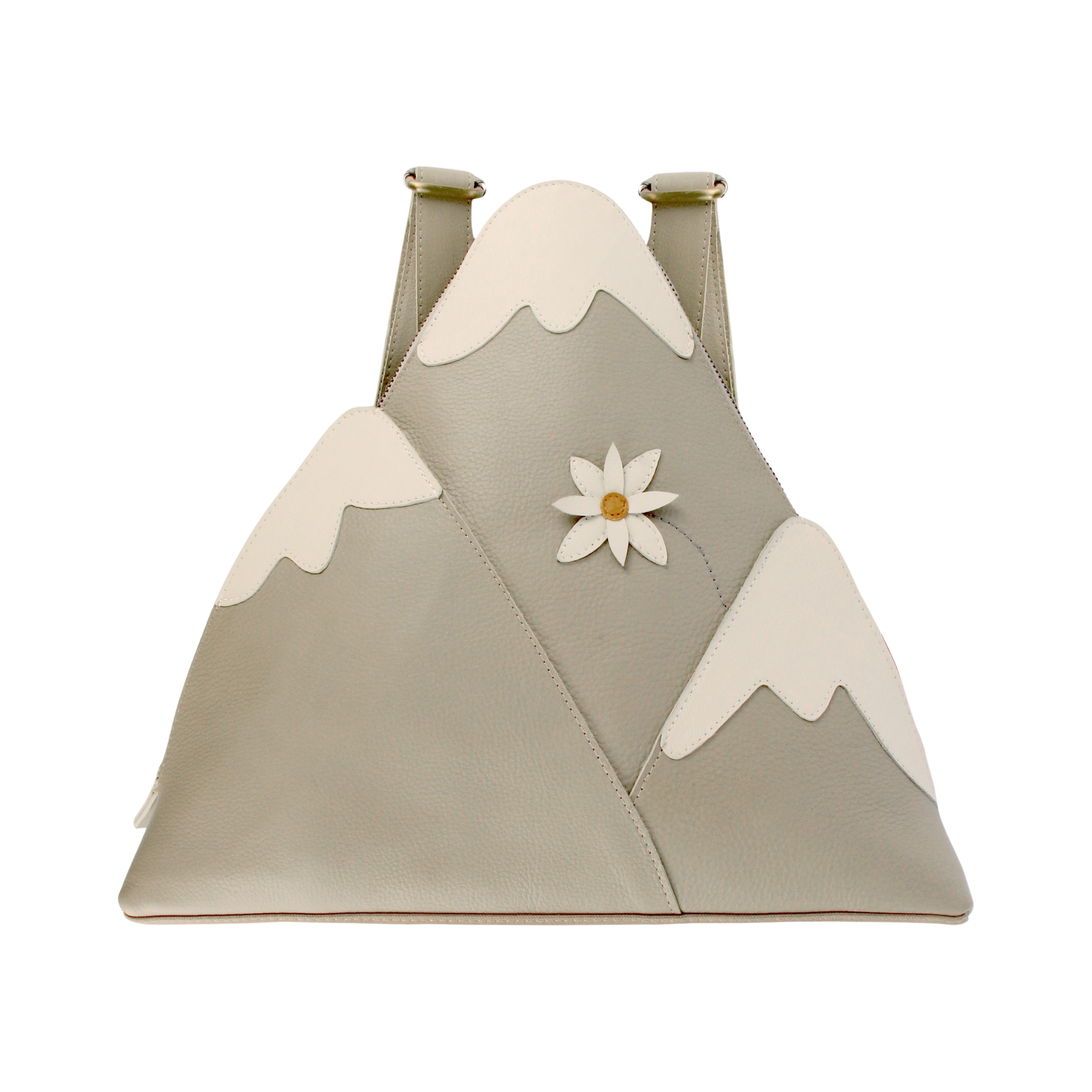 Kimo Schoolbag | Snowy Mountains | Light Stone Leather