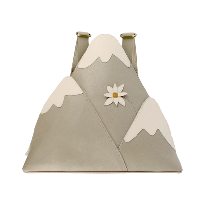 Kimo Schoolbag | Snowy Mountains | Light Stone Leather