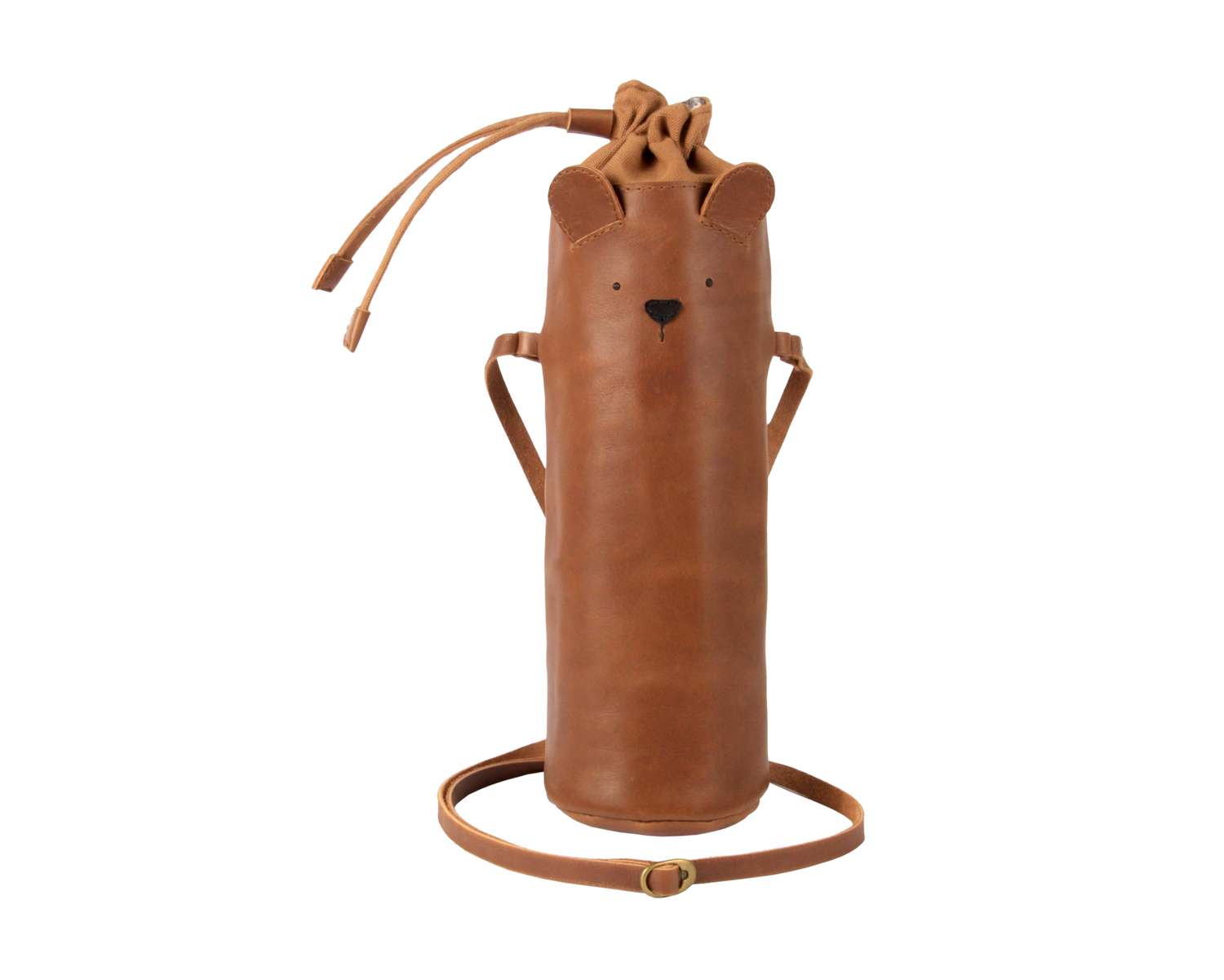 Flosko Bottle Bag | Bear | Cognac Classic Leather