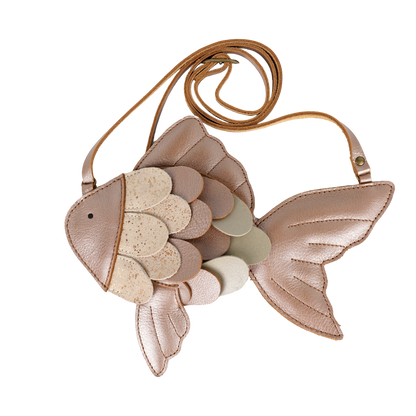 Thysa Purse | Gold Fish | Clay Metallic Leather