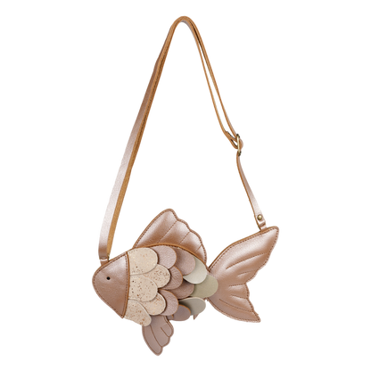 Thysa Purse | Gold Fish | Clay Metallic Leather