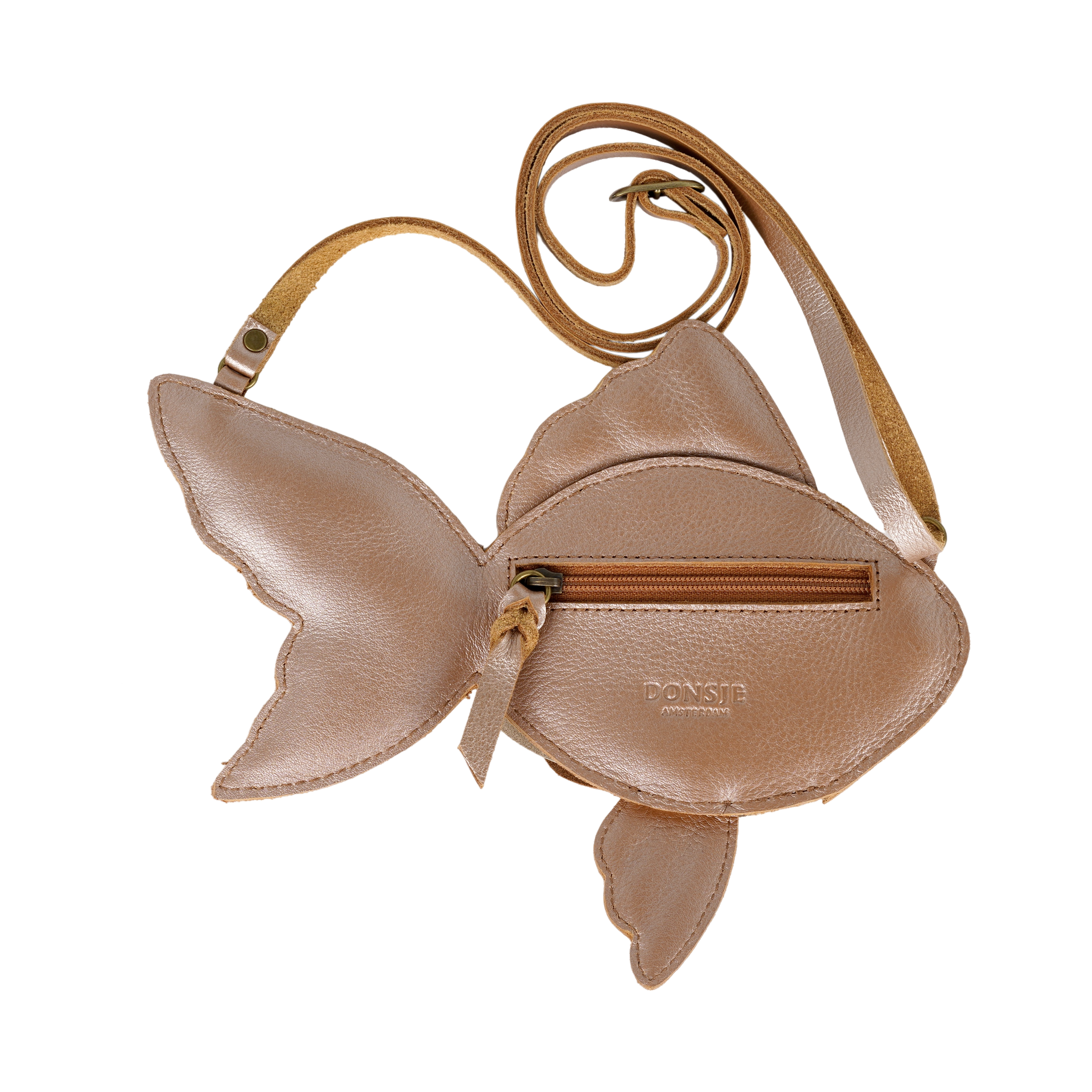 Thysa Purse | Gold Fish | Clay Metallic Leather