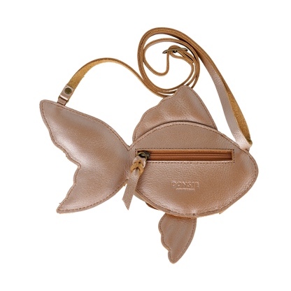 Thysa Purse | Gold Fish | Clay Metallic Leather