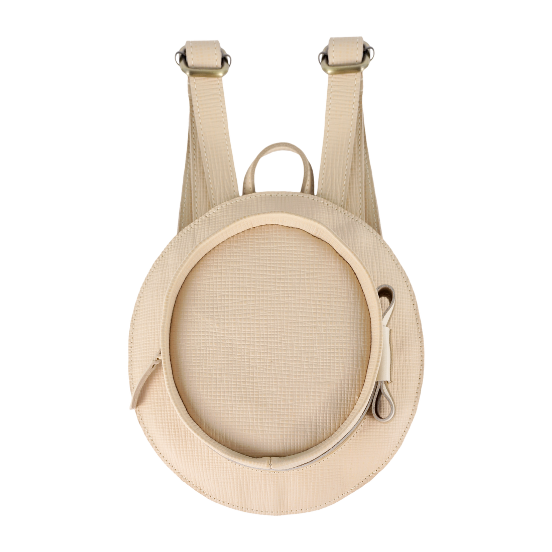 Tozi Backpack | Boater Hat | Cream Scored Leather
