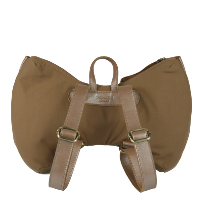 Iono Schoolbag | Bow | Clay Metallic Leather