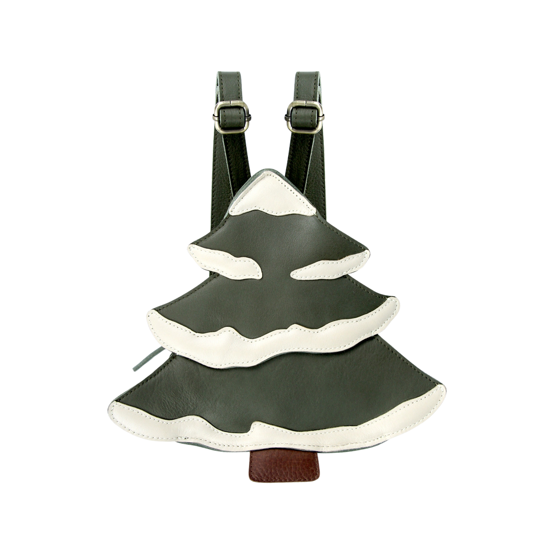 Kliff Backpack | Christmas Tree | Olive Leather