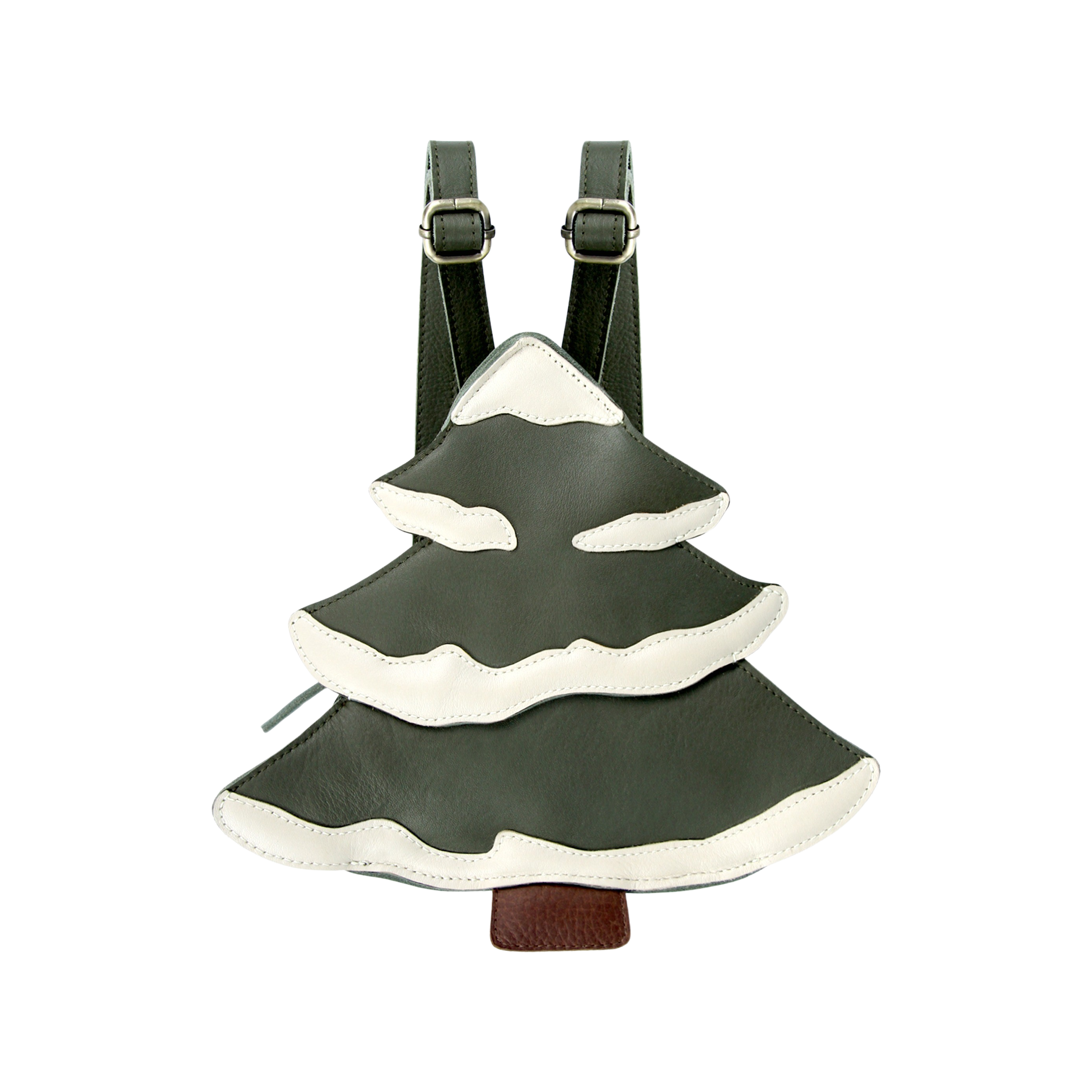 Kliff Backpack | Christmas Tree | Olive Leather
