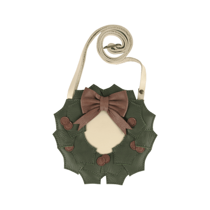 Wenda Purse | Holly Wreath | Off White Leather