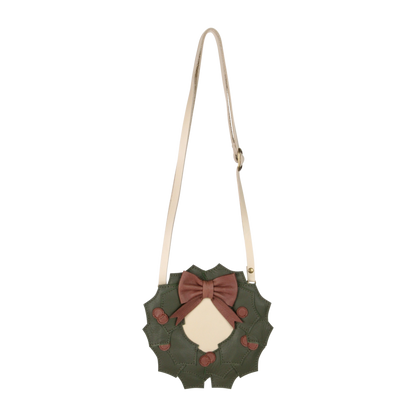 Wenda Purse | Holly Wreath | Off White Leather